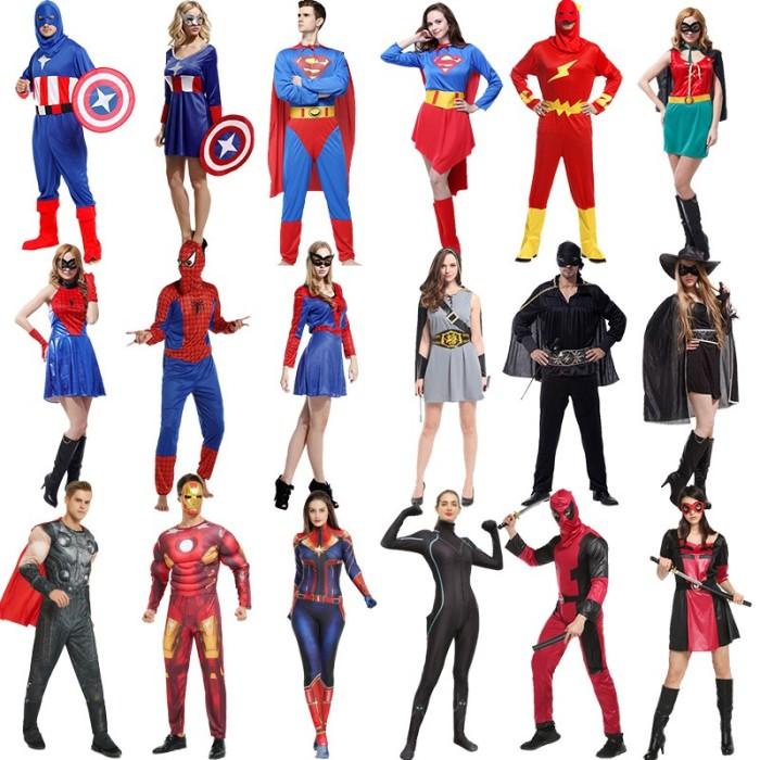 Kostum Kostum Cosplay Halloween Spiderman Untuk Pria / Wanita