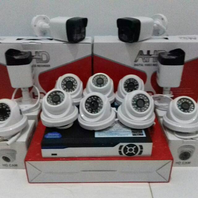 PAKET CCTV HD 720P 3MP 12 KAMERA CCTV CAMERA FULL HD 720P 3 MP MEGAPIXEL BISA ONLINE DI HP ANDROID