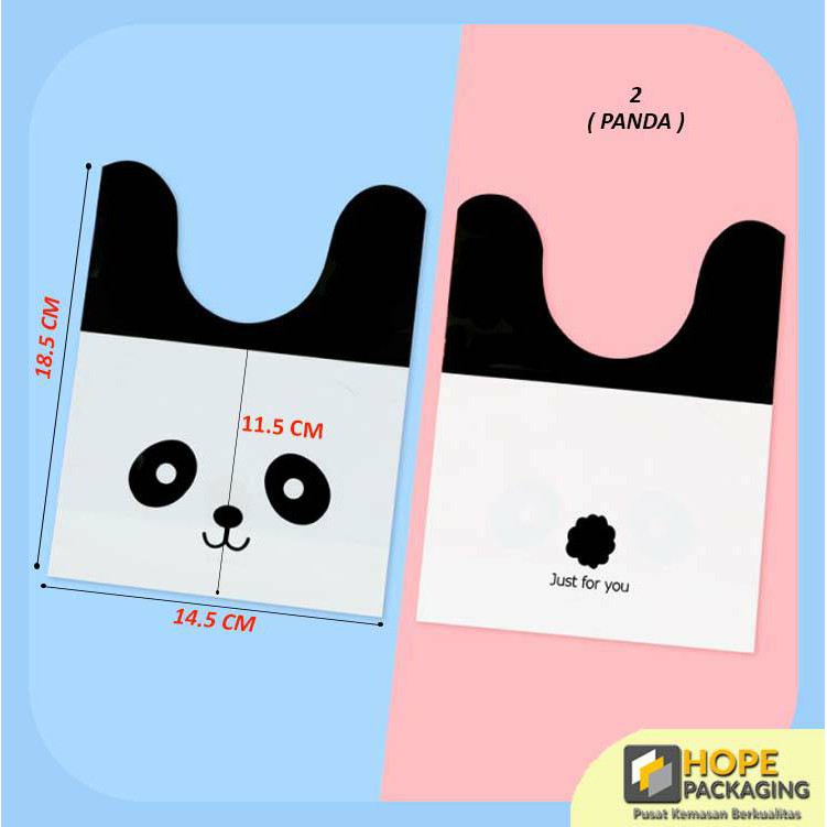 [5 Pcs] Packing Cookies Panda Kemasan Kue Ultah / souvenir / wedding  Lucu Unik Packaging Cookies / Plastik Panda