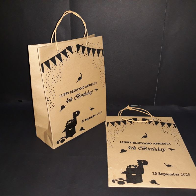 

PAPERBAG KRAFT COKLAT SIZE KECIL, UK. PXLXT 15X9X21