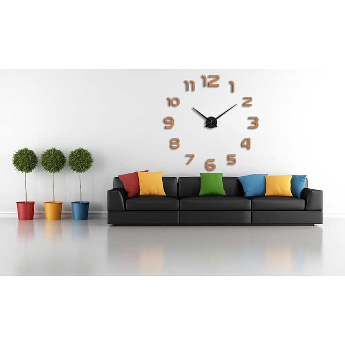 Jam Dinding Besar DIY Giant Wall Clock Quartz 80-130cm -BR21