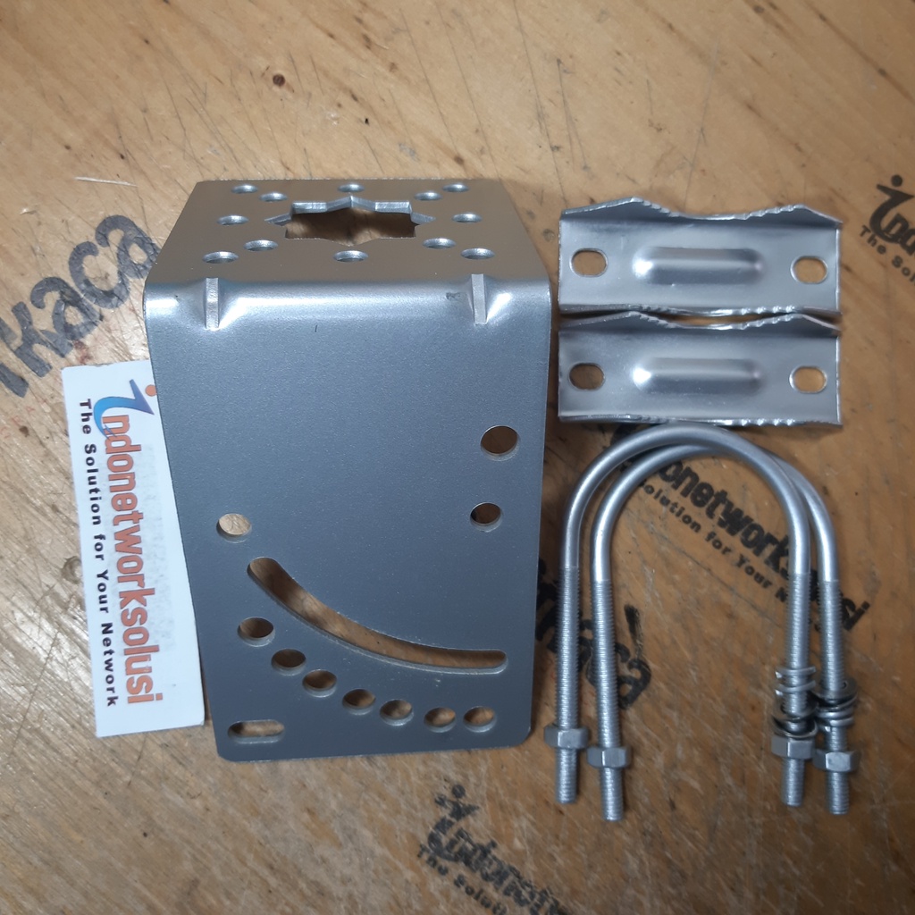 Bracket breket dan L clamp klem dudukan tiang antena GRID Yagi Omni TV Radio HIGH GRADE
