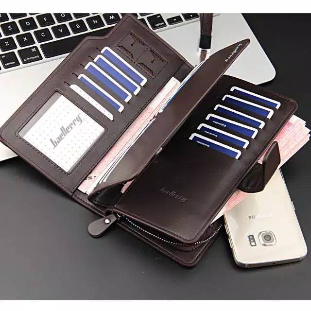 Baellerry 11 slot card dompet pria wanita import