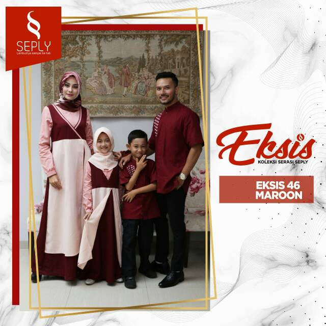 Seply Sarimbit Eksis 46 Maroon.. Disc.10%