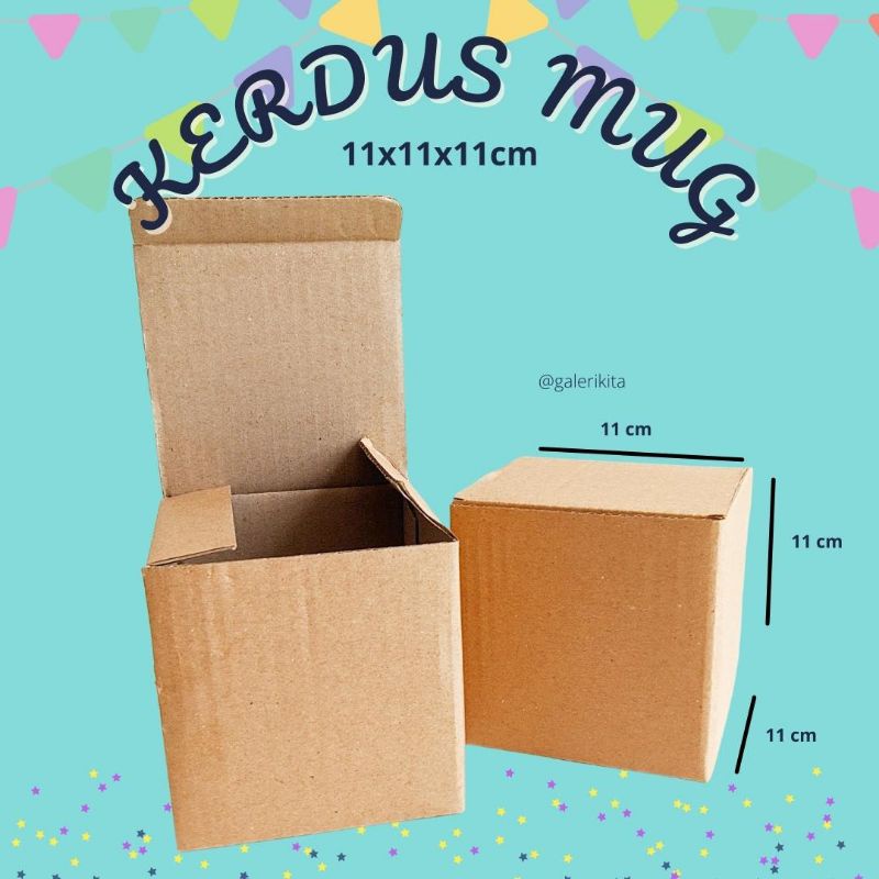 

Kardus Mug ukuran 11x11x11 cm Kerdus Mug Candle Box Kardus Scented Candle
