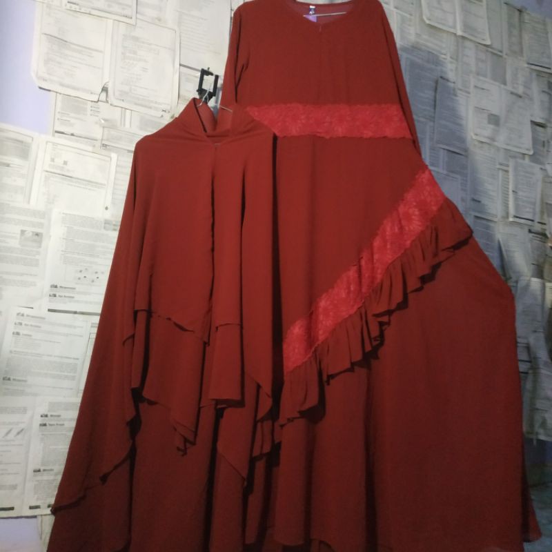 Gamis Merah Maroon