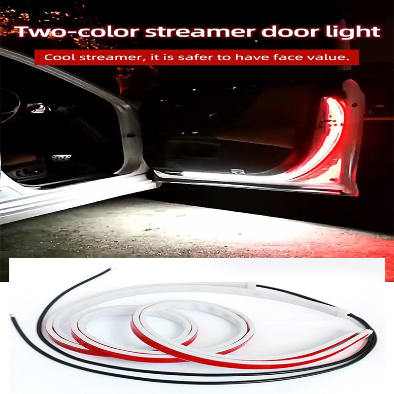 Lampu LED 2 in 1 Car Door Warning Light Pintu Mobil Strip 120 cm Flash 1,2M 1,2 Meter Welcome Strobo