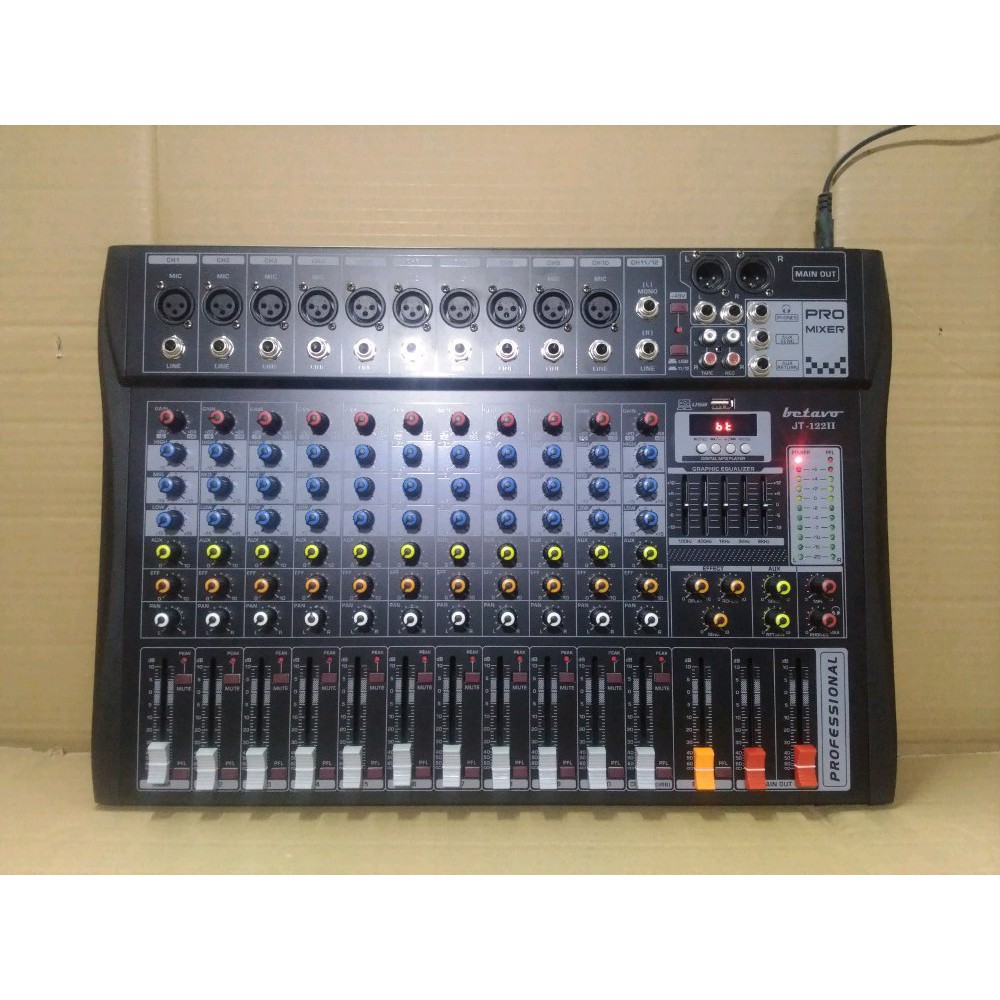 MIXER AUDIO 12 CHANNEL BETAVO JT 122II PROFESIONAL STEREO MIXING