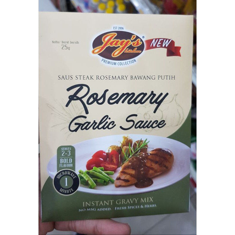 

JAYS Rosemary Garlic Sauce - Saus Steak Rosemary Bawang Putih 25gr