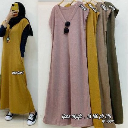 Long outer kaos uniqlo ld 106 cm