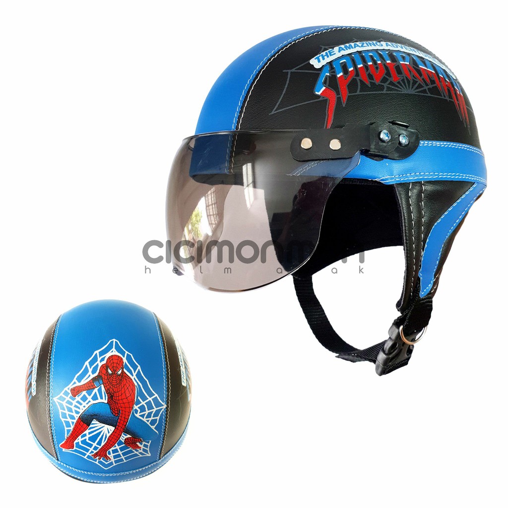 Helm Anak Retro Karakter Spiderman