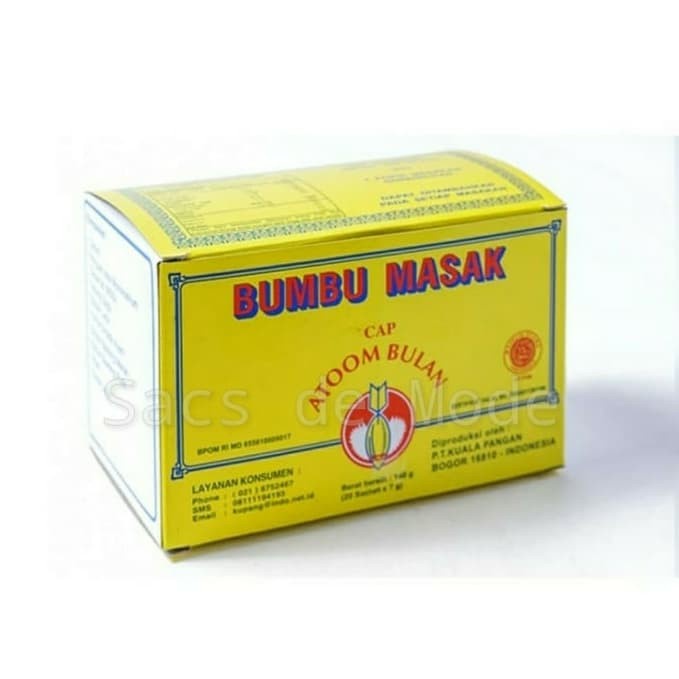 

Instan-Masak-Bumbu- Bumbu Masak Cap Atoom Bulan / Atom Bulan (7Gr X 20 Sachet) -Bumbu-Masak-Instan.