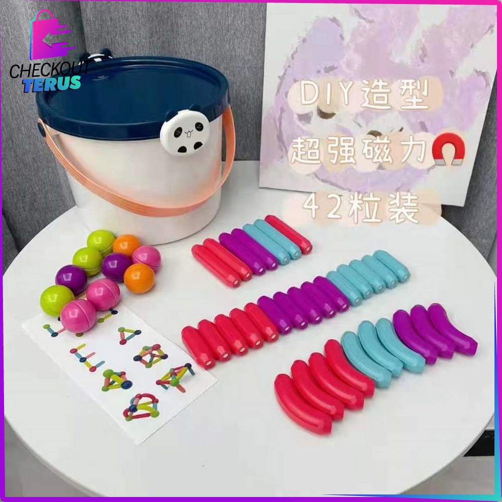 CT M211 Mainan Kreatifitas Anak Magnetic Building Block Rods Mainan Magnetic Stick Blocks game Mainan Magnetic Stick Toys