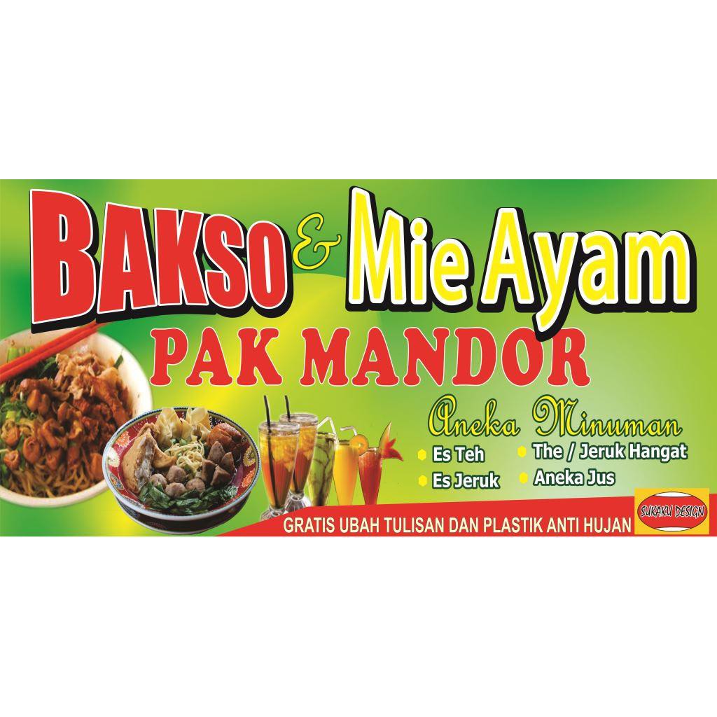 Jual SPANDUK / BANNER USAHA MIE AYAM & BAKSO | Shopee Indonesia