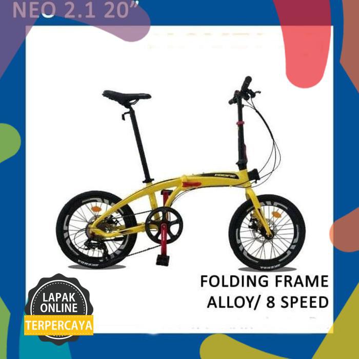 Terbaru Sepeda Lipat Folding Bike 20 Inch Pacific Noris 2.1 - Kuning Produk Berkwalitas