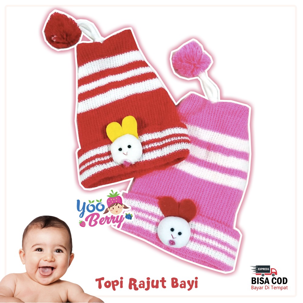 YooBerry Kupluk Rajut Boneka Aksesoris Rambut Bayi Anak Berry Mart