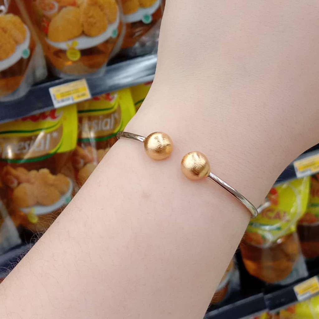 Gelang Bola Mix Gold Silver Diamond Titanium Xuping Jewelry Jewellery Anti Alergi Anti karat