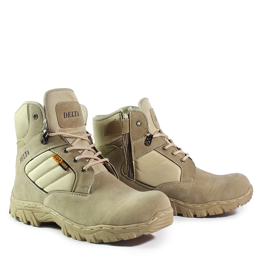 Sepatu Safety Boots DELTA tactical gunung adventure Hiking Outdoor ujung besi 6INC