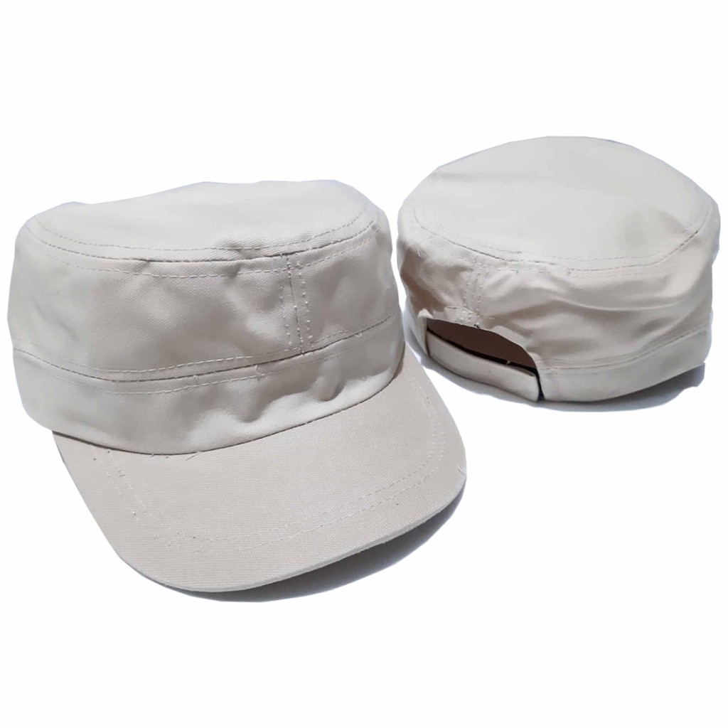 TOPI KOMANDO / MILITARY POLOS MURAH / TOPI MILITER - Cream