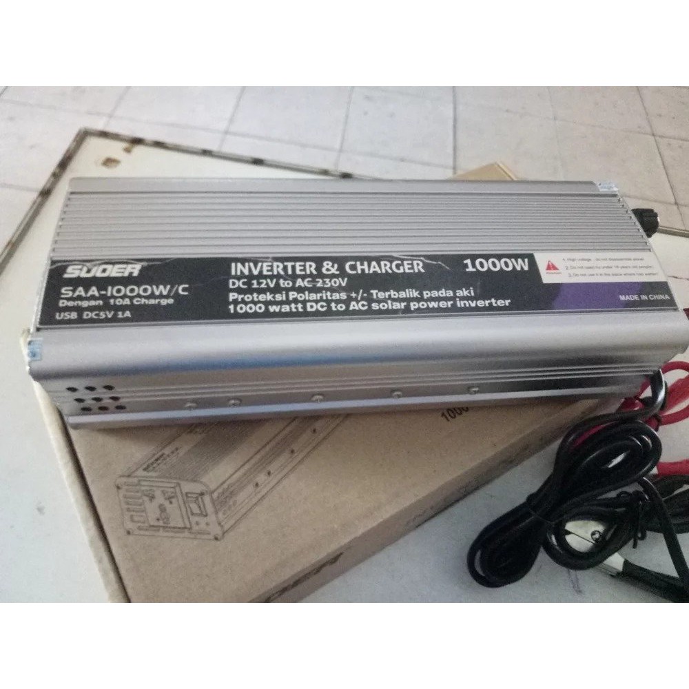 Power Inverter With Charger AKI 1000 Watt - Suoer