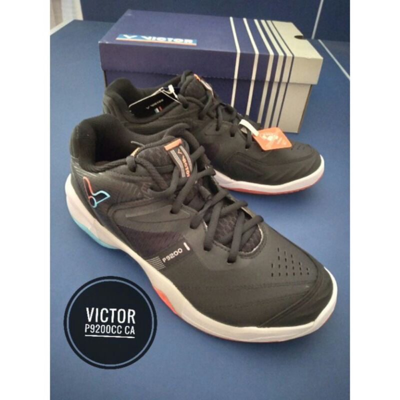 SEPATU BADMINTON MURAH VICTOR P 9200CC CA BLACK ORIGINAL