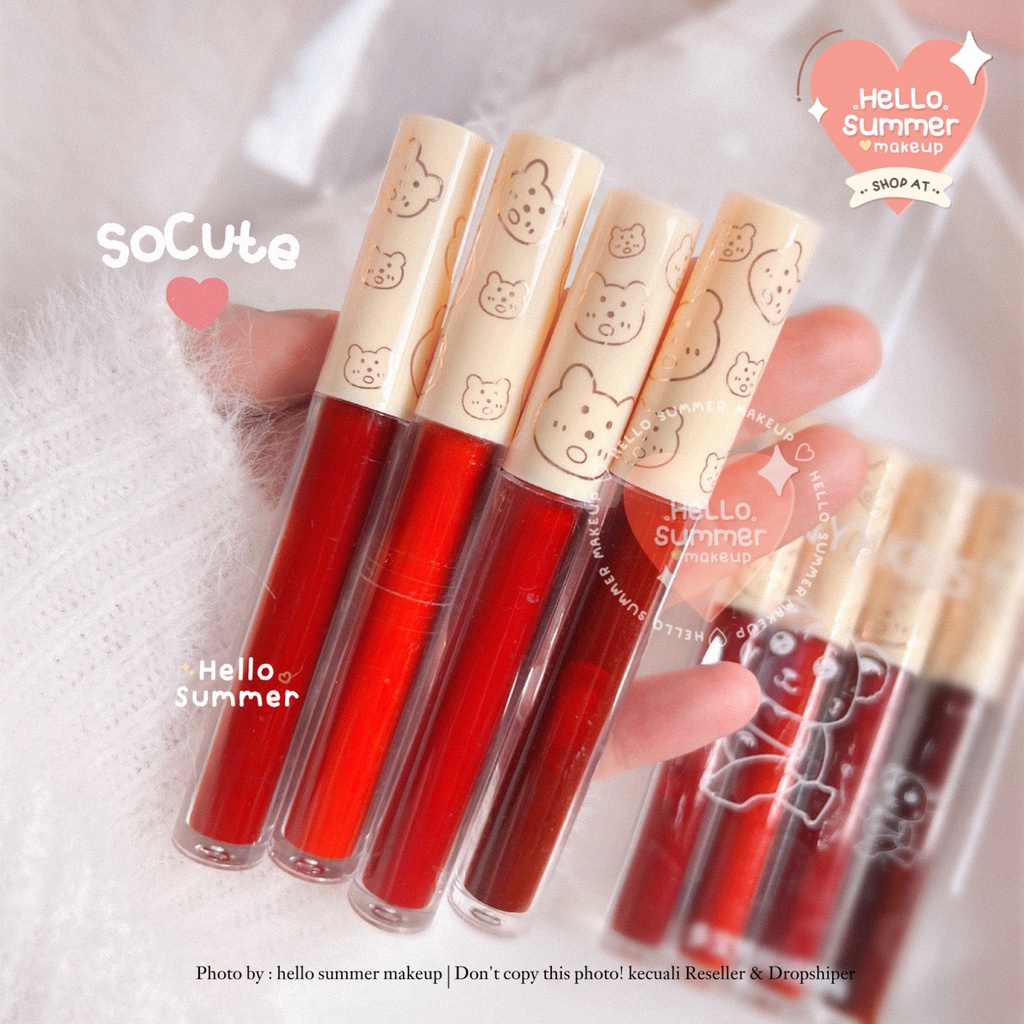 𝐌𝐀𝐓𝐓𝐄 𝐋𝐈𝐏𝐒𝐓𝐈𝐂𝐊 - Nyxkiss Baby Bear Velvet Matte Lipstick 2ml Transferproof Tahan Lama Waterproof Lembut Dibibir