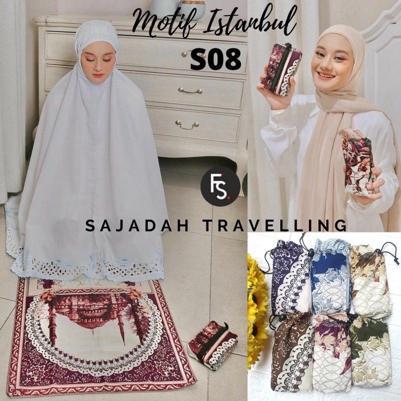 sajadah travel Istambul/sajadah traveling tas dompet/sajadah