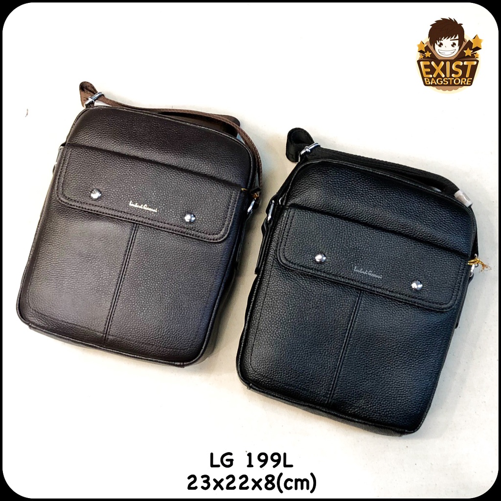 tas pria original lombardi giovanni 199 series bahan asli kulit tas original