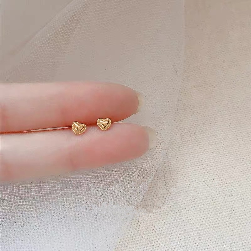 We Flower S925 Silver Geometric Deer Antler Fish Butterfly Stud Earrings for Women Girls-type E gold