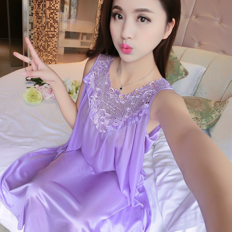 Victoria Baju Tidur Pakaian Wanita Lingerie Dress Wanita Bahan Sutra Import 4002