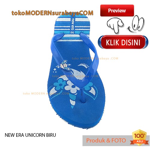 Sandal Anak Perempuan Jepit NEW ERA UNICORN BIRU casual Flip Flop Ringan