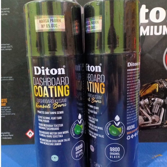 Pilok Pilox DITON Premium Dashboard Coating Pengkilap Motor Mobil Kilap Seperti Baru (Original Black 9800 Original Red 9801 Original Yellow 9802 Original Orange 9803 Original Blue 9804 Original Grey 9805 Original Maroon 9806 Original Brown 9807 (400cc)