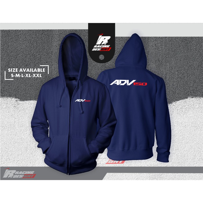(hot item) Jaket Hoodie Resleting Honda ADV 150 Terbaru Kualitas Distro -jova
