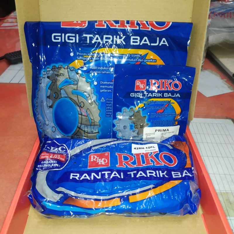 GEAR SET BAJA SEPUH RIKO WIN WIN 100 SUPRA X 100 GIGI TARIK PIRINGAN SET PAKET SEPUH BAKAR MURAH