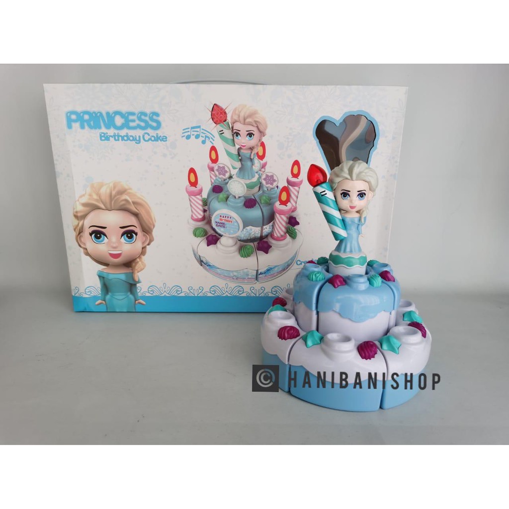 Mainan Princess Frozen Birthday Cake / Mainan Kue Ulang Tahun Frozen