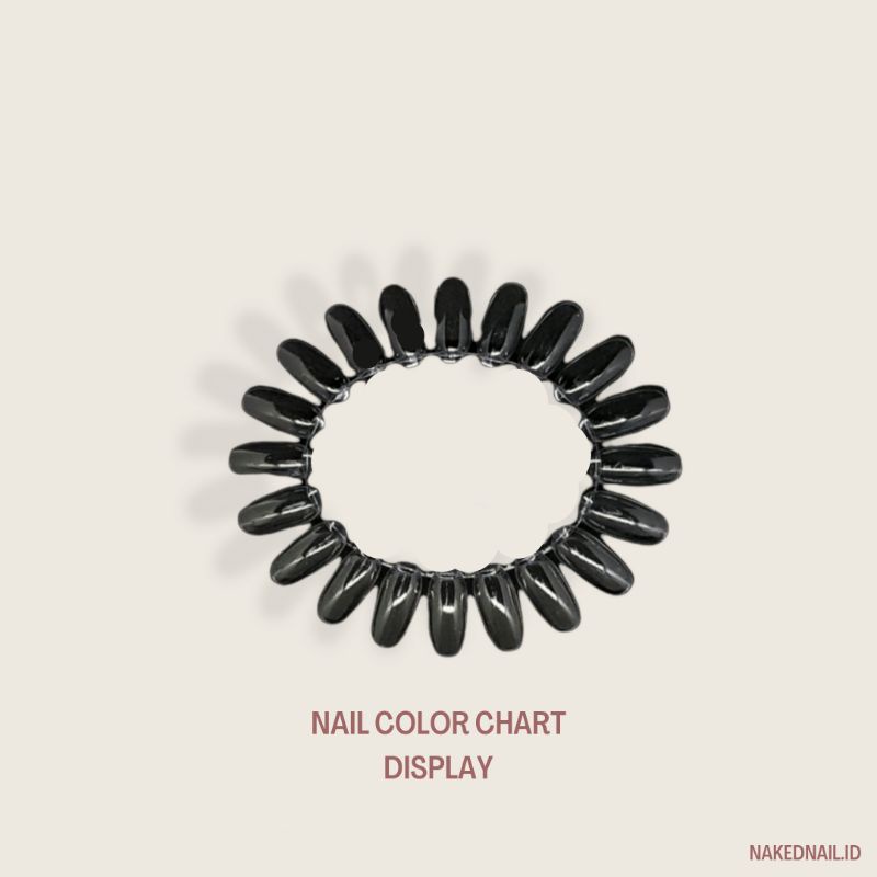 Nail color chart display wheel round nail polish latihan kutek kuku nailart nail art