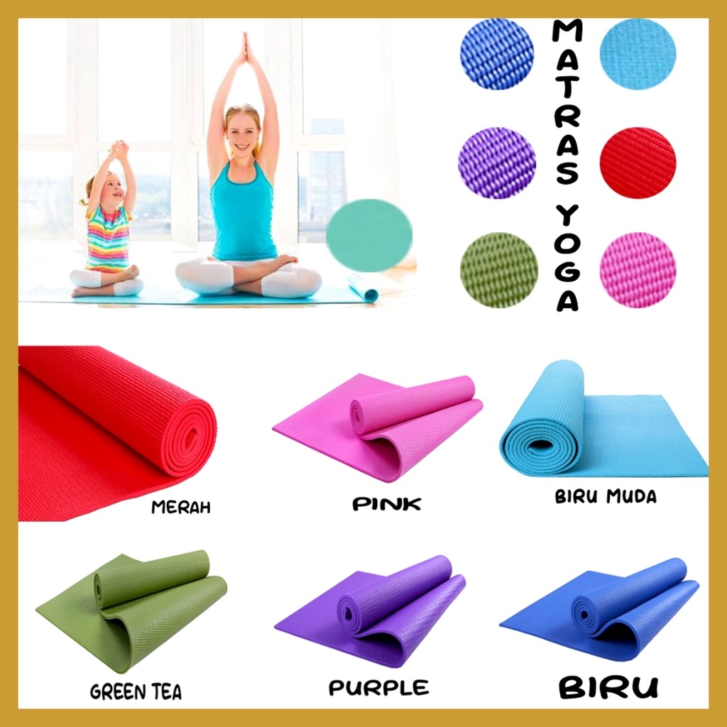 Matras Yoga Anti Slip Matras Olahraga Free Tas Matras Yoga Anti Selip Kualitas Bagus GOSHOP88