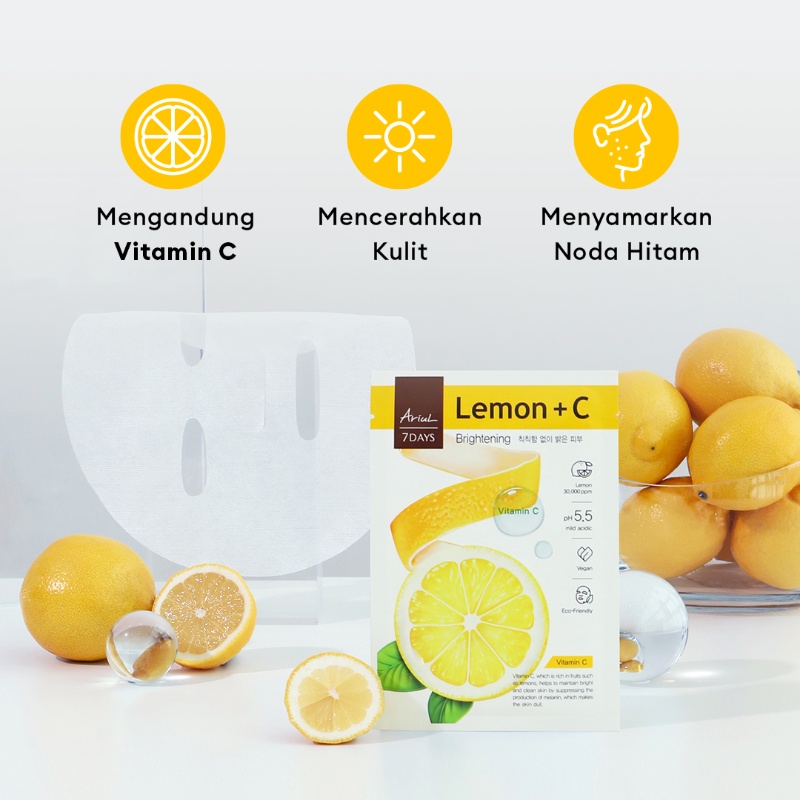 Ariul 7 Days Mask - Lemon Sheet Mask / Lemon + C Sheet Mask