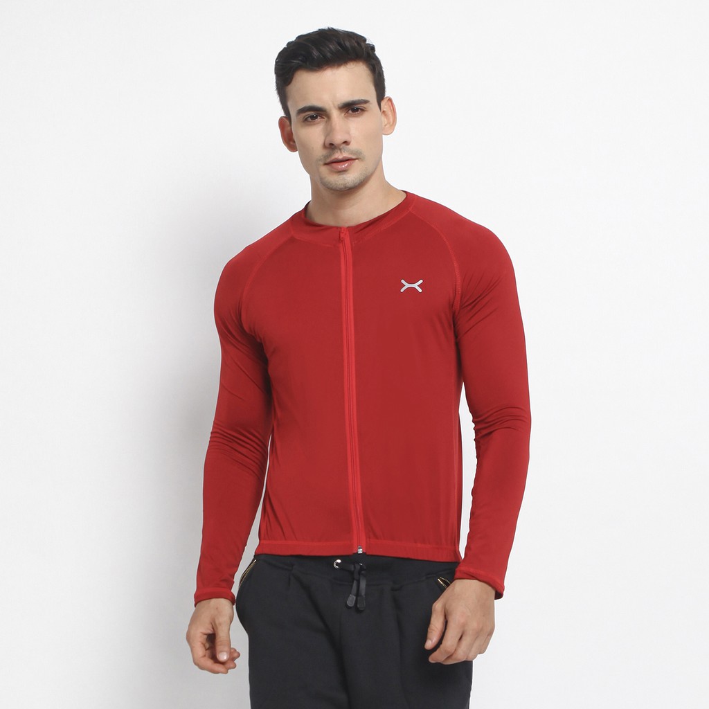 FLEXZONE Jersey Sepeda Lengan Panjang Pria Full Zipper FPS-039MG