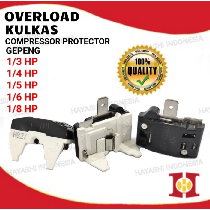 Overload Kulkas Gepeng Protector Pengaman Kompresor SHARP LG Toshiba