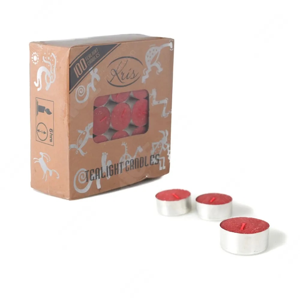 ACE Kris Set 100 Pcs Lilin Tealight - Merah