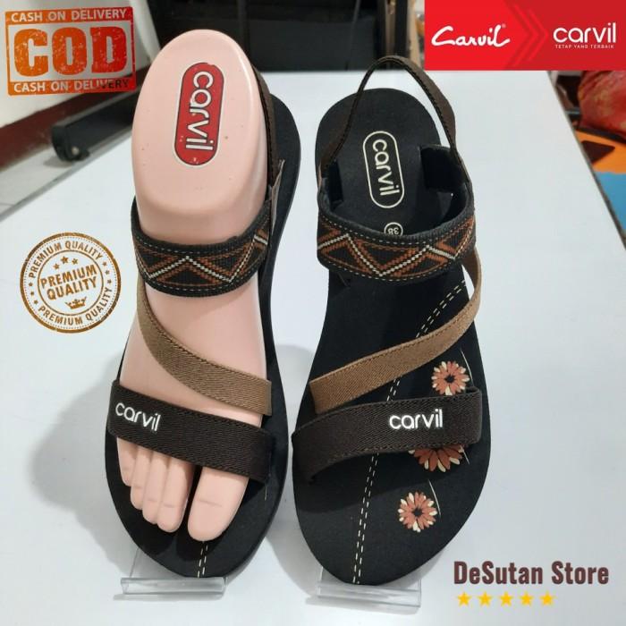 Sepatu | Carvil Sandal Wanita Dewasa Remaja Carvil Shalom Tali Belakang Size 36