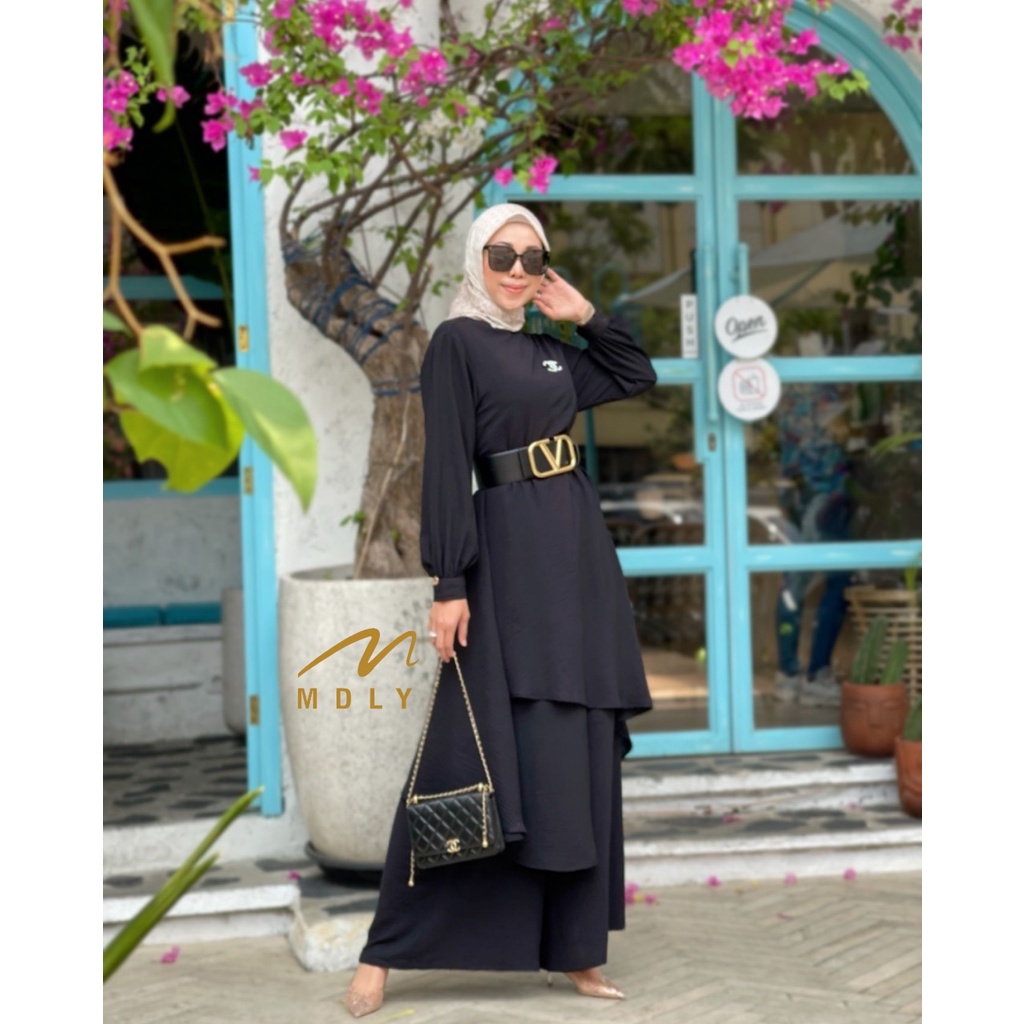 GAMIS DRESS WANITA ATASAN TUNIK KEMEJA WANITA TERBARU SONIA SET BY MDLY 3050