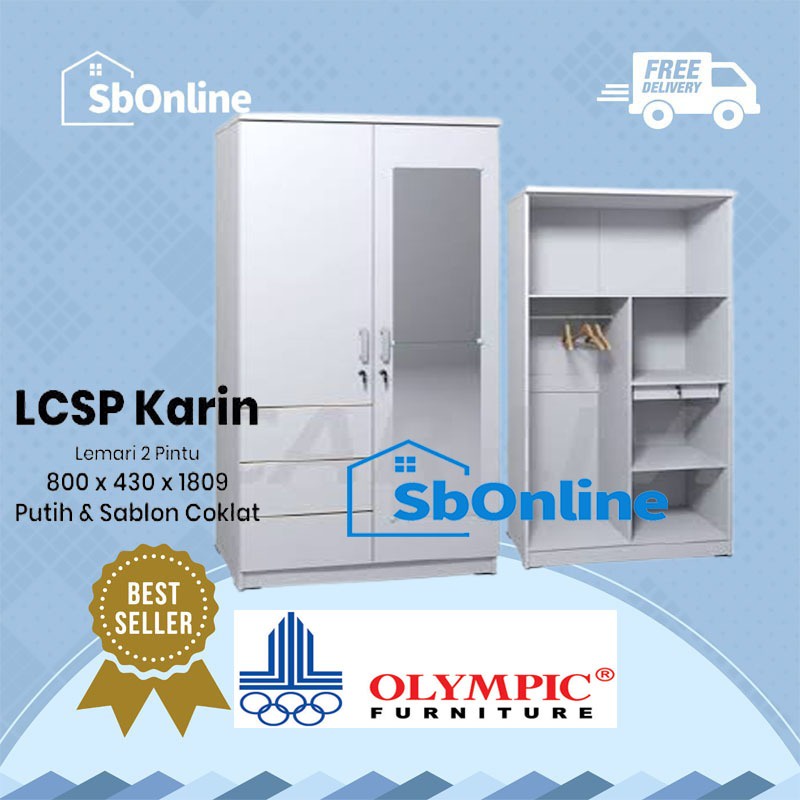 OLYMPIC Lemari Pakaian 2 Pintu - LCSP KARIN