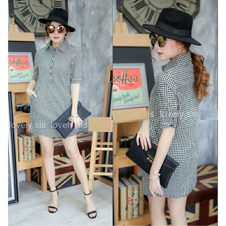 Atasan wanita Tunik lovely poket kotak