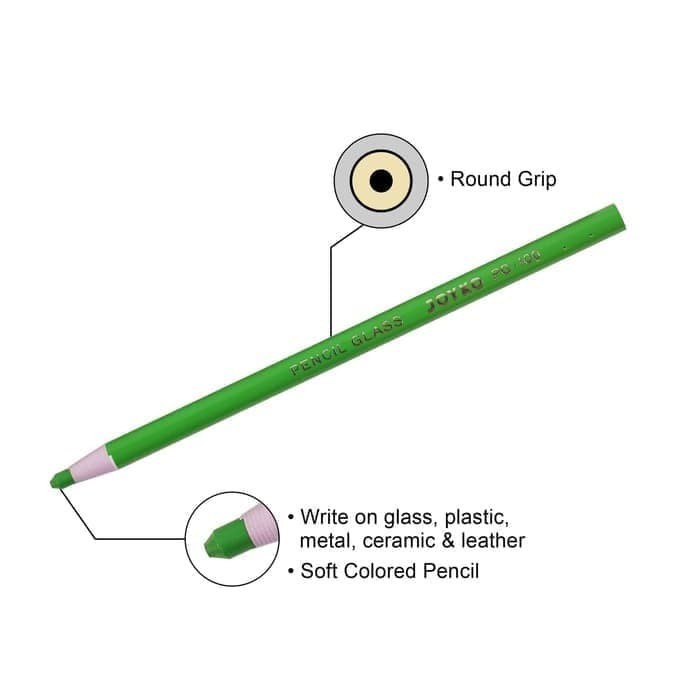 

Diskon Pensil Kaca / Pencil Glass Joyko Pg-100 Hijau / 1 Box 12 Pcs Bagus
