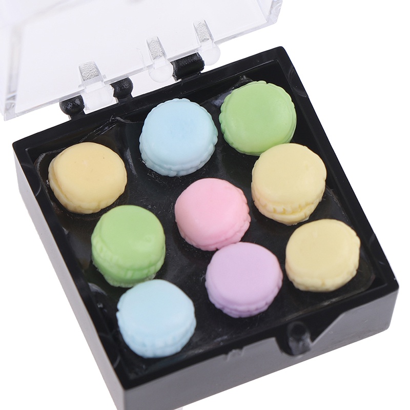 1 Set Miniatur Macaron Tea Snacks Skala 1: 12 Untuk Dekorasi Dapur Rumah Boneka