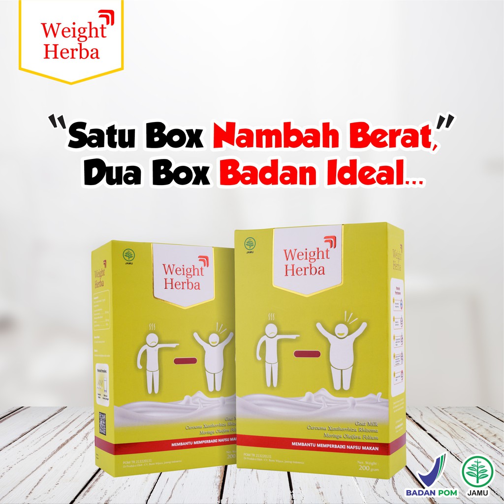 Weight Herba [Best Seller] - Susu Murni 100% Original  Penggemuk Penambah Berat Badan &amp; Nafsu Makan Tingkatkan Kalori Kualitas Tinggi