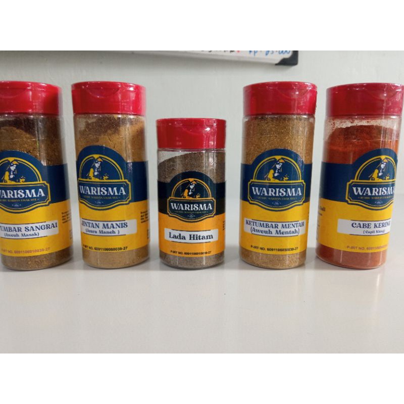 

Bumbu Warisma | Warisan Emak | Ketumbar Mentah, Ketumbar Sangrai, Lada Hitam, Cabe kering dan Jintan Manis 50 gr