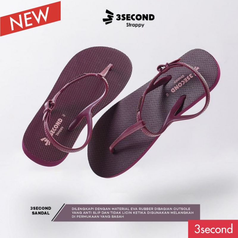 SANDAL JEPIT STRAPPY WANITA 3SECOND ORIGINAL 911220